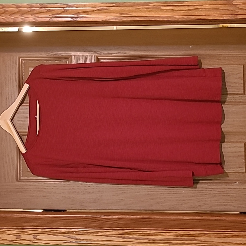 *3 for $12* J. Jill Burgundy Tunic Pima Cotton Size L